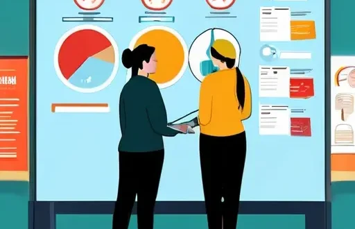 Команда HR обсуждает план изменений, визуализация дорожной карты и коммуникационной стратегии