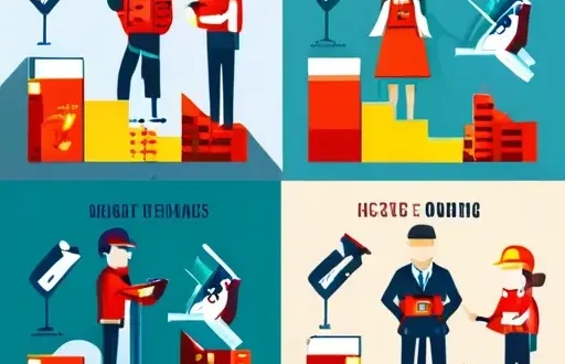 Иллюстрация рынка труда с акцентом на рост зарплат по отраслям и компетенции сотрудников