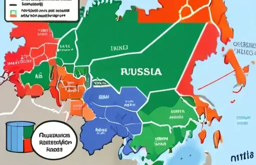Карта России с выделенными новыми рынками и маршрутами логистики: морские порты, железнодорожные коридоры, авиа и трубопроводные участки, а также панели регуляторики и сертификаций.